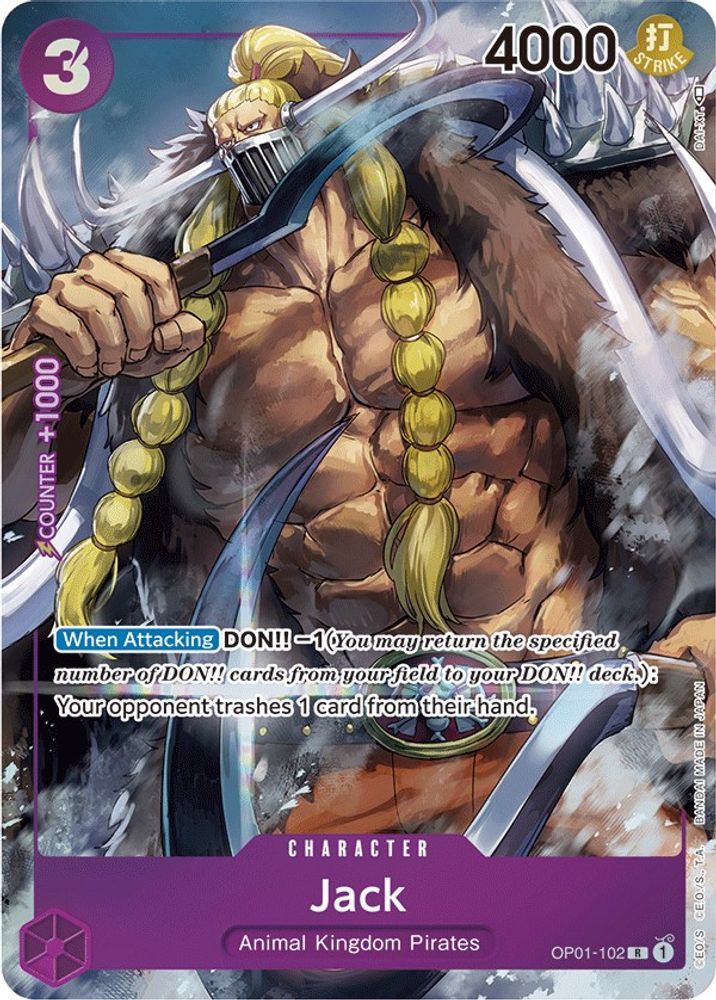 [ALTERNATE ART] Jack (Parallel)  (OP01-102) R★ - One Piece Romance Dawn