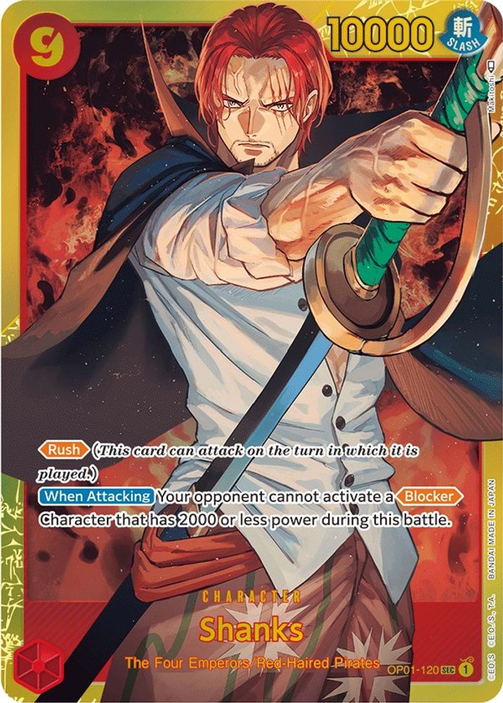 Shanks  (OP01-120) Secret Rare - One Piece Romance Dawn