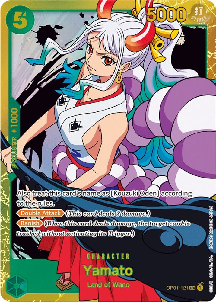 Yamato  (OP01-121) Secret Rare - One Piece Romance Dawn