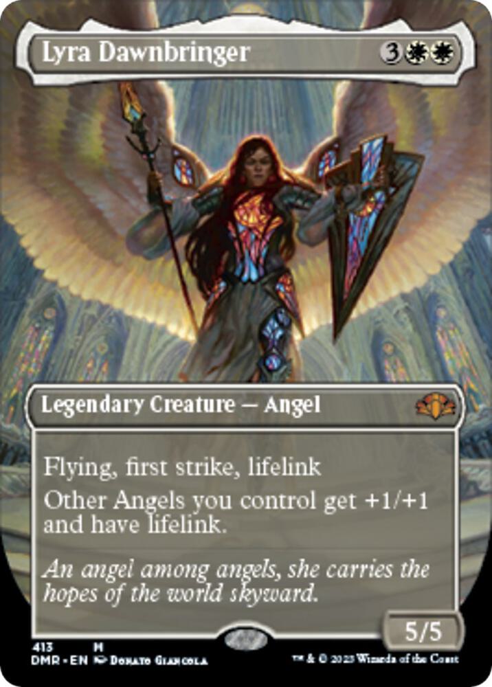 BORDERLESS Lyra, Dawnbringer - #413 - Mythic Dominaria Remastered