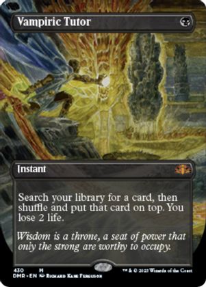 Borderless Vampiric Tutor 430 - Mythic Dominaria Remastered