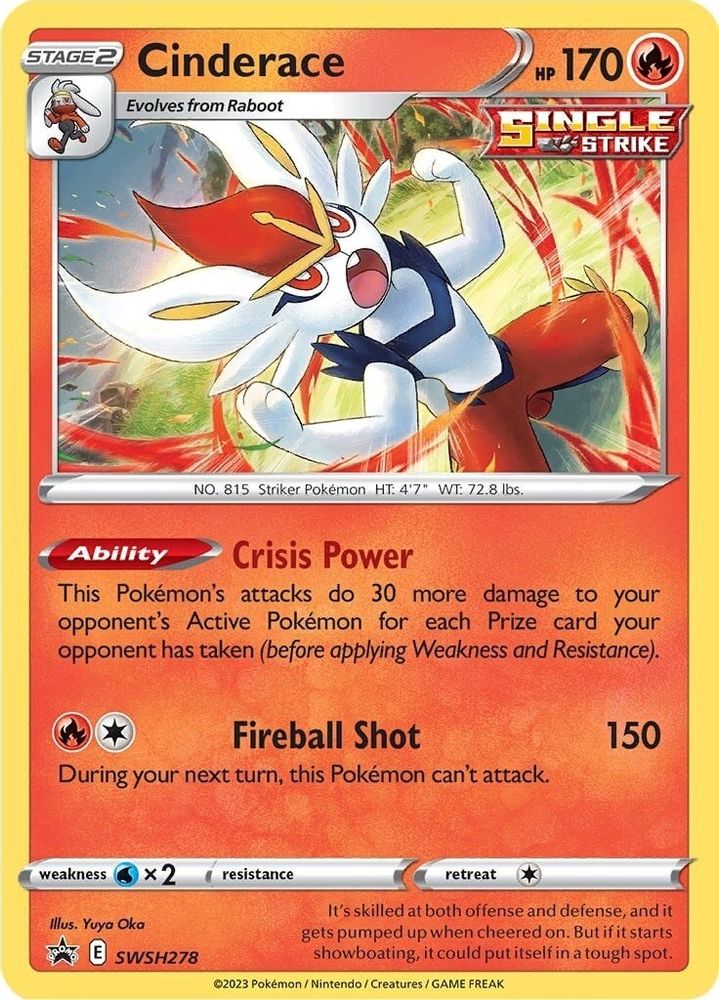 Cinderace - [  SWSH278 ] - Promo - Pokemon SWSH Sword & Shield Promo Cards