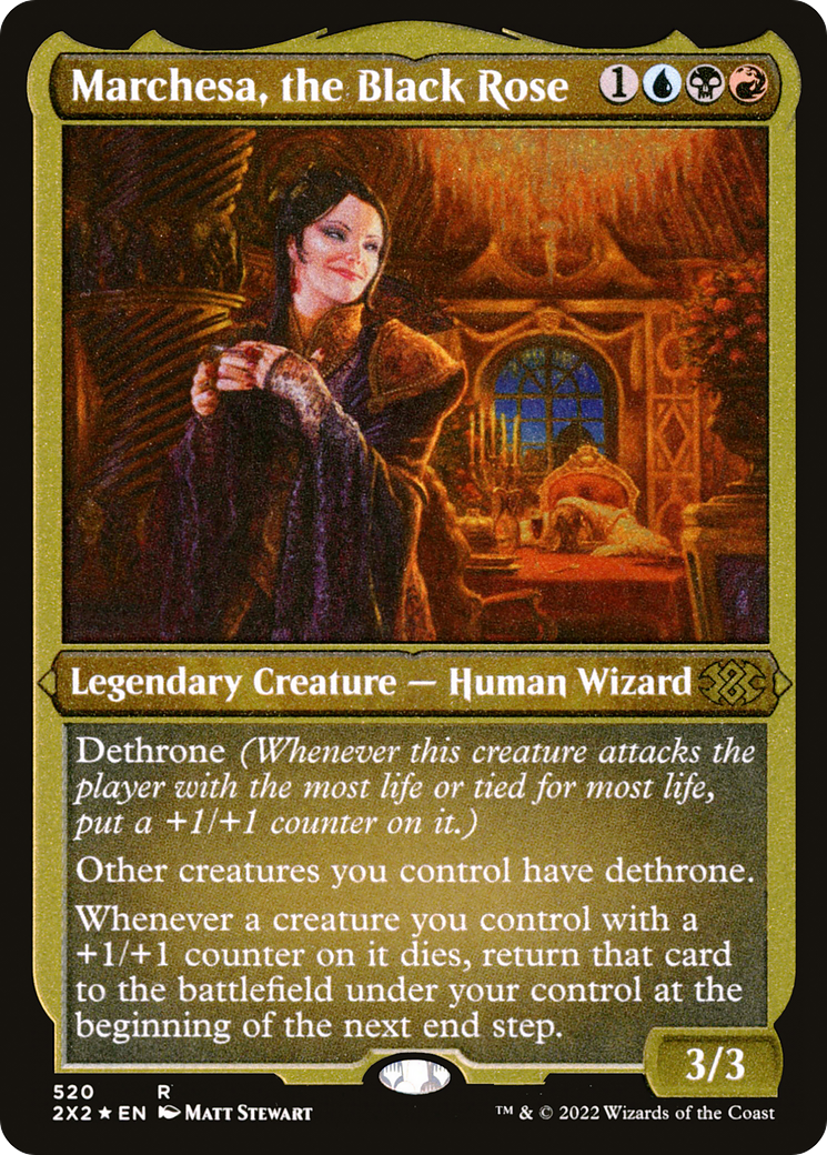 [ EF ] [FOIL] Marchesa, the Black Rose (Foil Etched) #520 - RARE 2X2 - Double Masters 2022