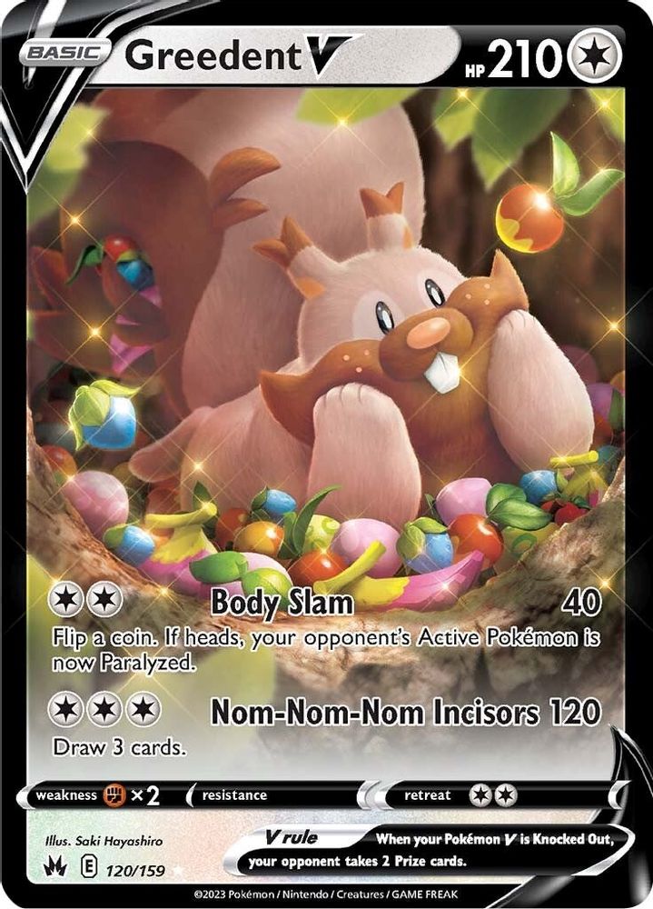 Greedent V - [  120 ] - Ultra Rare - Pokemon Crown Zenith