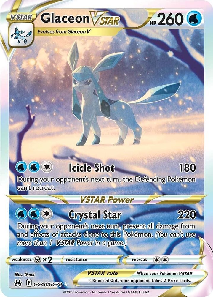 Glaceon VSTAR - [  GG40 ] - Ultra Rare - Pokemon Crown Zenith Galarian Gallery