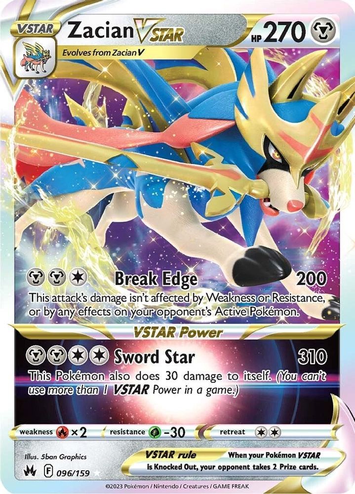Zacian VSTAR - [  096 ] - Ultra Rare - Pokemon Crown Zenith