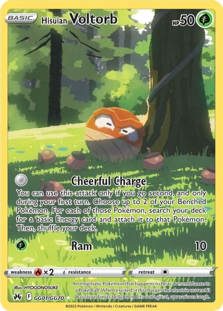 Hisuian Voltorb - [  GG01 ] - Ultra Rare - Pokemon Crown Zenith Galarian Gallery