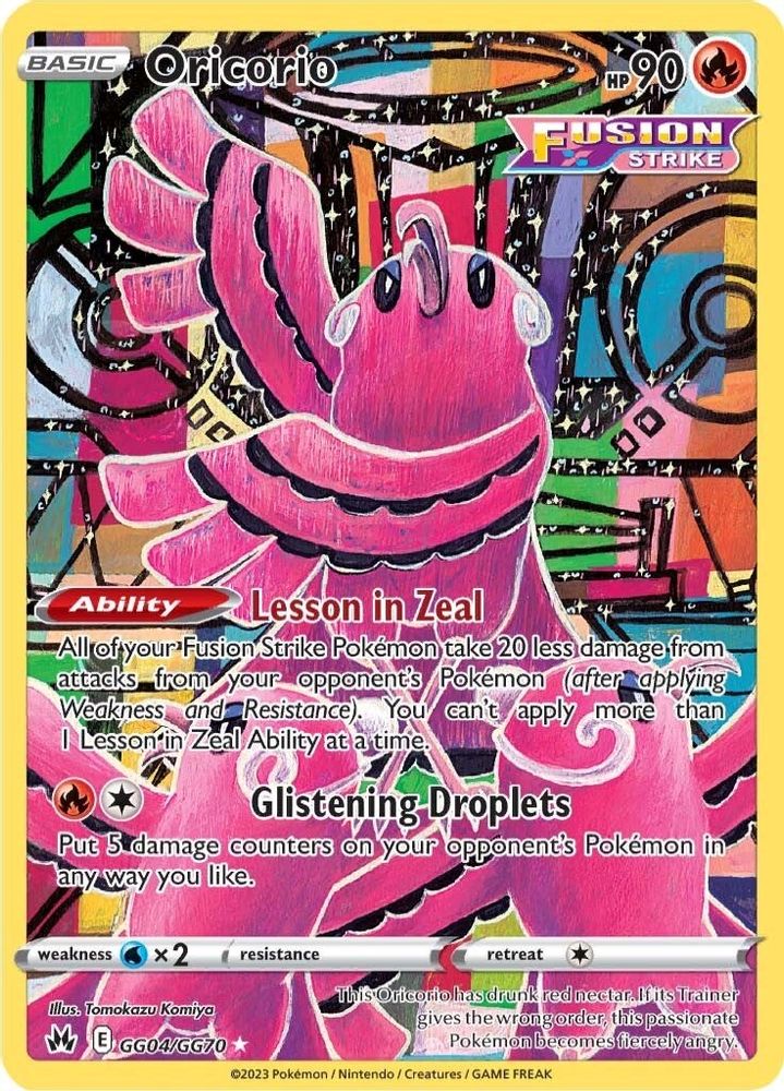 Oricorio - [  GG04 ] - Ultra Rare - Pokemon Crown Zenith Galarian Gallery