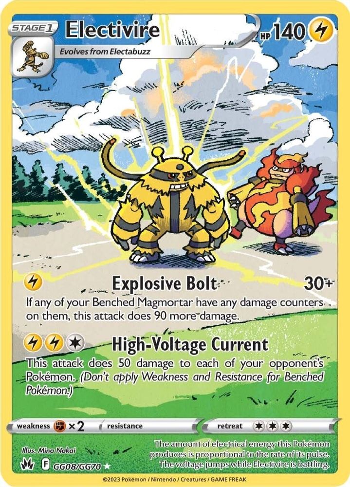 Electivire - [  GG08 ] - Ultra Rare - Pokemon Crown Zenith Galarian Gallery