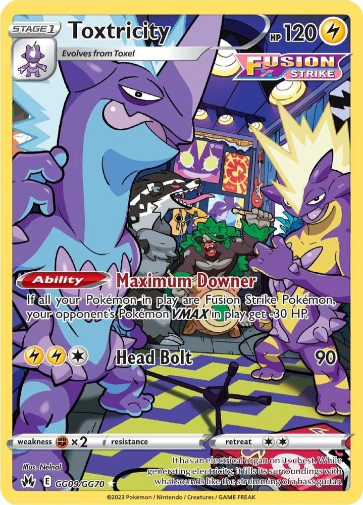 Toxtricity - [  GG09 ] - Ultra Rare - Pokemon Crown Zenith Galarian Gallery