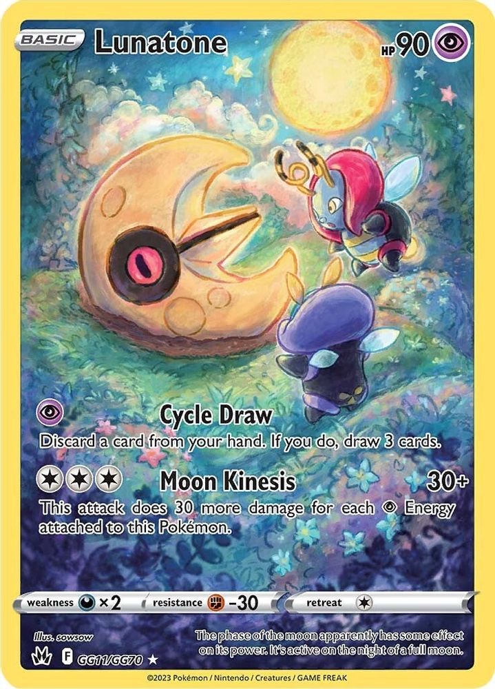 Lunatone - [  GG11 ] - Ultra Rare - Pokemon Crown Zenith Galarian Gallery