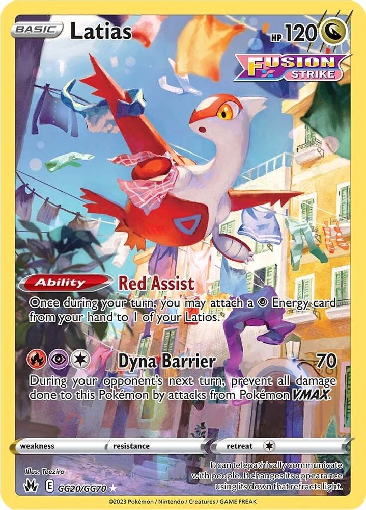 Latias - [  GG20 ] - Ultra Rare - Pokemon Crown Zenith Galarian Gallery