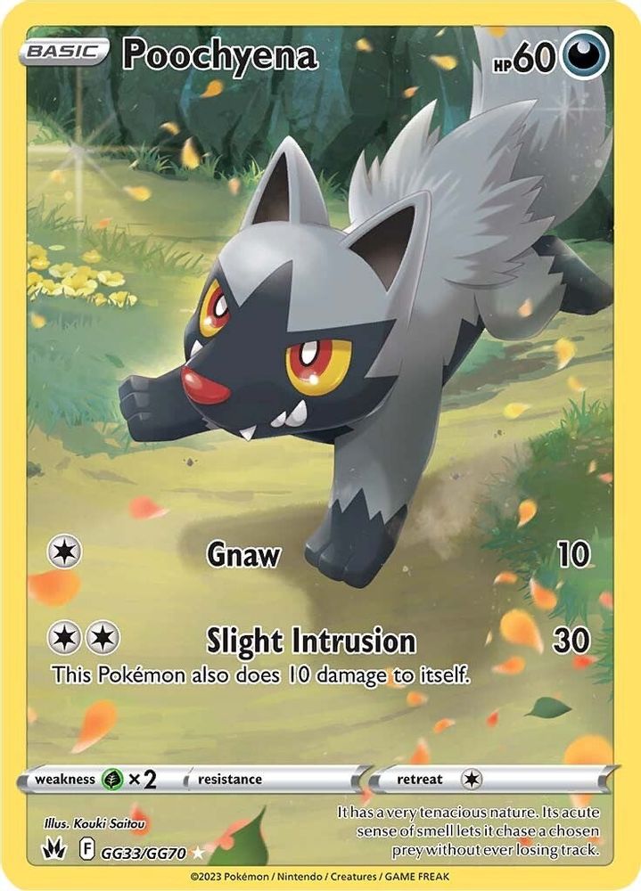 Poochyena - [  GG33 ] - Ultra Rare - Pokemon Crown Zenith Galarian Gallery