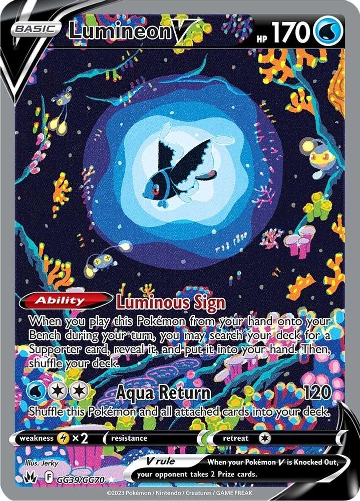 Lumineon V - [  GG39 ] - Ultra Rare - Pokemon Crown Zenith Galarian Gallery