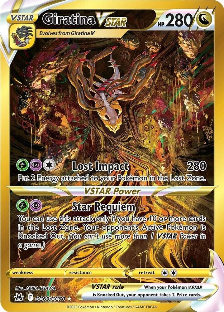 Giratina VSTAR (Secret) - [  GG69/GG70 ] - Secret Rare - Pokemon Crown Zenith Galarian Gallery