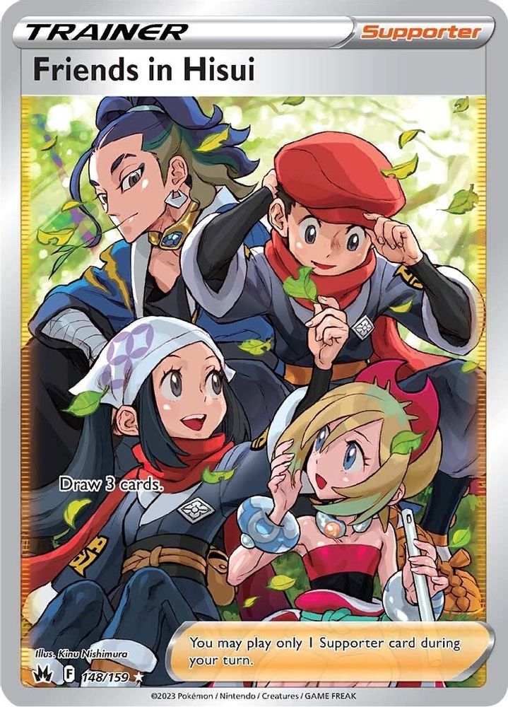 Friends in Hisui (Full Art) - [  148 ] - Ultra Rare - Pokemon Crown Zenith
