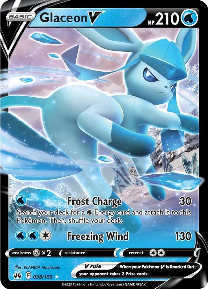 Glaceon V - [  038/159 ] - Ultra Rare - Pokemon Crown Zenith