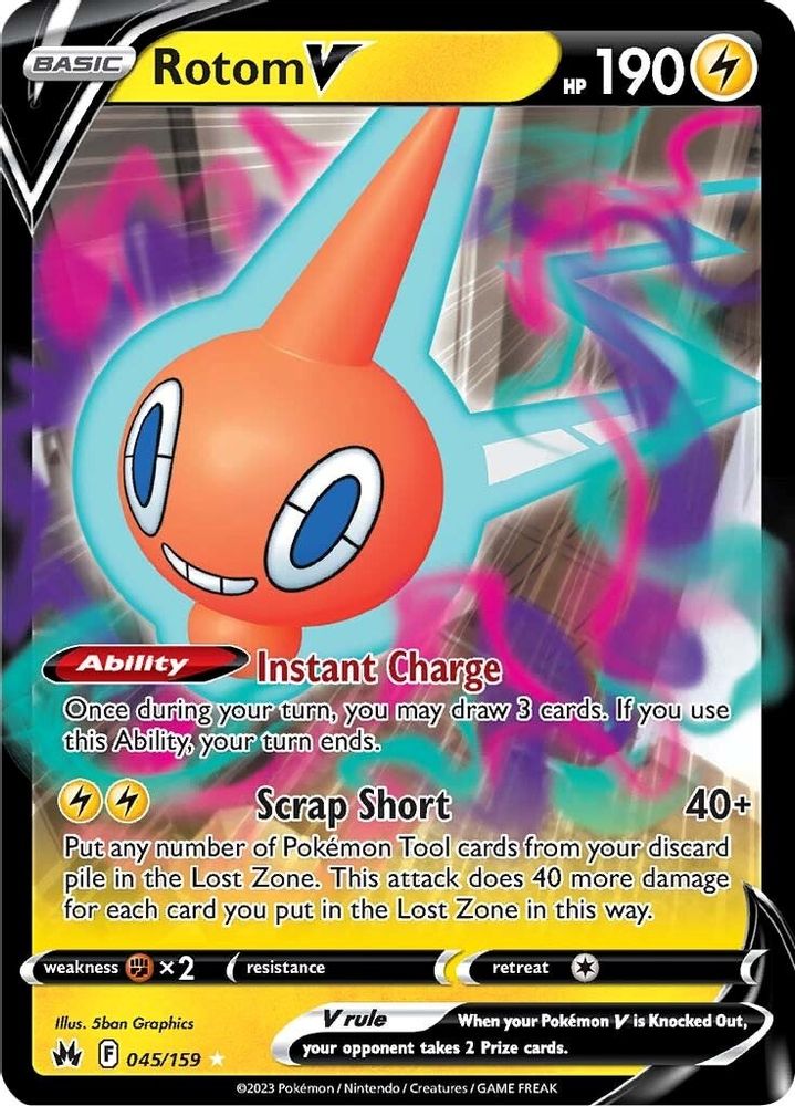 Rotom V - [  045 ] - Ultra Rare - Pokemon Crown Zenith