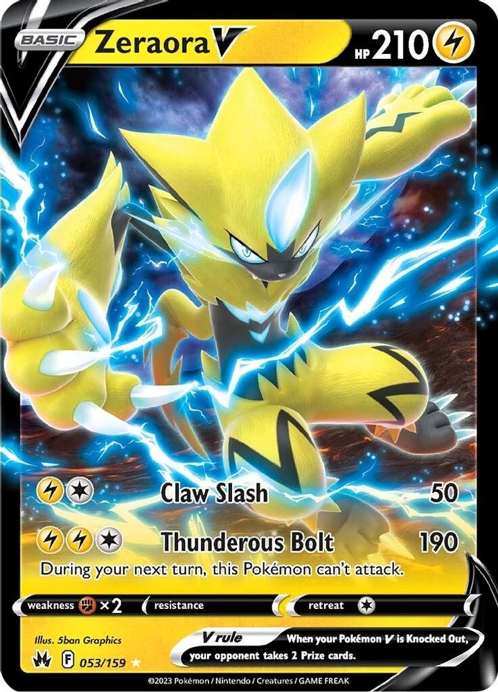 Zeraora V - [  053 ] - Ultra Rare - Pokemon Crown Zenith