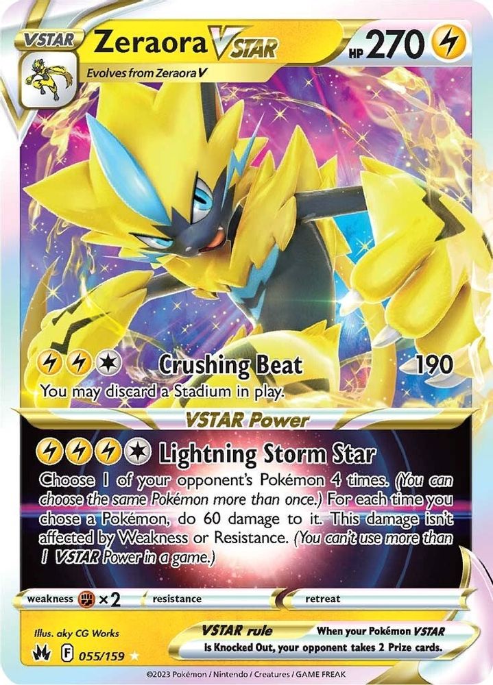 Zeraora VSTAR - [  055 ] - Ultra Rare - Pokemon Crown Zenith