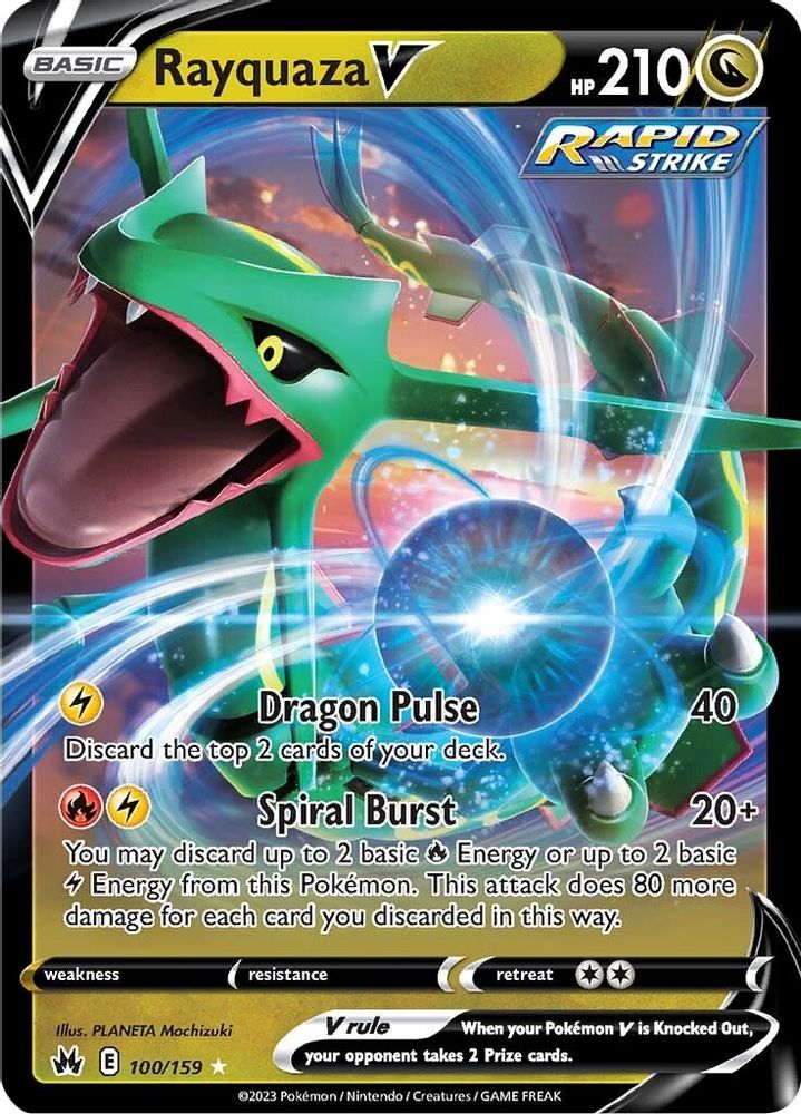 Rayquaza V - [  100/159 ] - Ultra Rare - Pokemon Crown Zenith