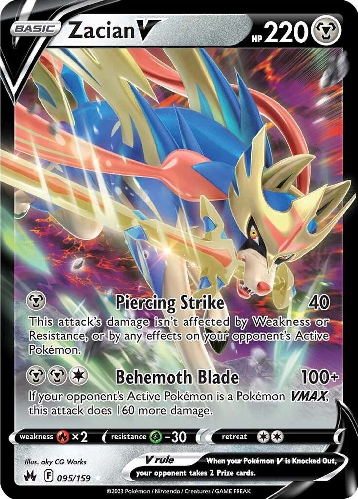 Zacian V - [  095 ] - Ultra Rare - Pokemon Crown Zenith