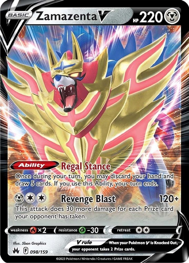 Zamazenta V - [  098 ] - Ultra Rare - Pokemon Crown Zenith