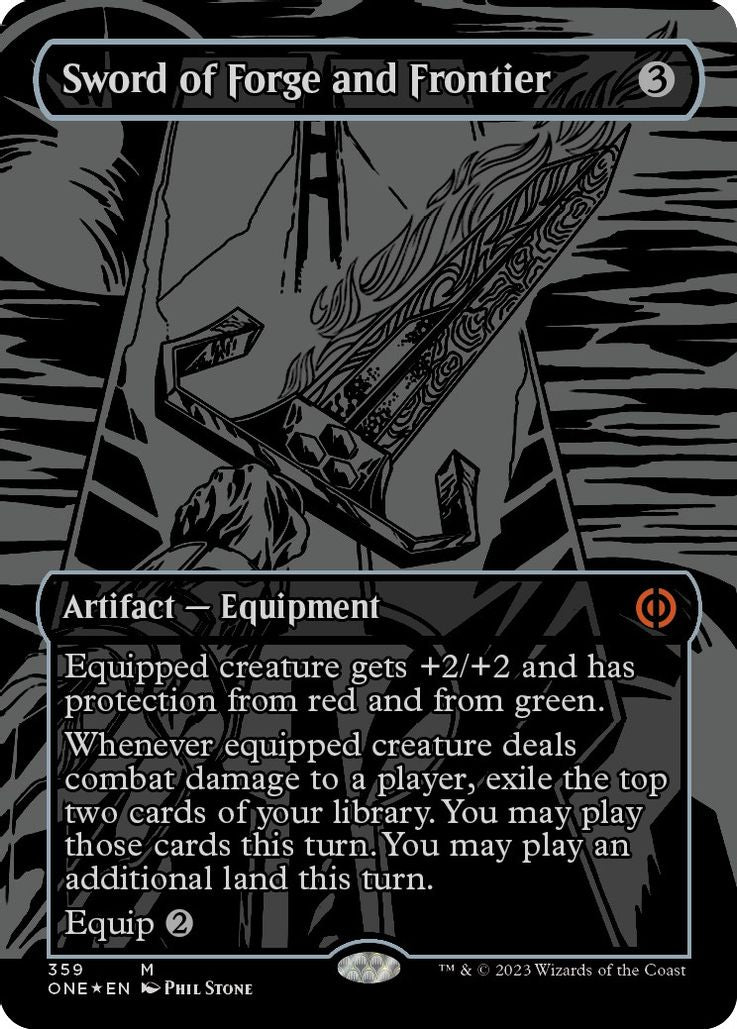 Oil Slick Raised Foil Sword Of Forge And Frontier No 359 - Phyrexia All Will Be One