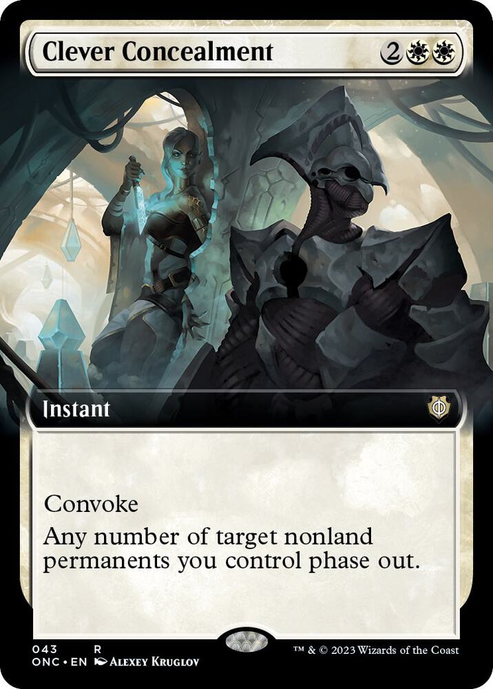 EXTENDED ART Clever Concealment - #043 - Rare Phyrexia: All Will Be One Commander