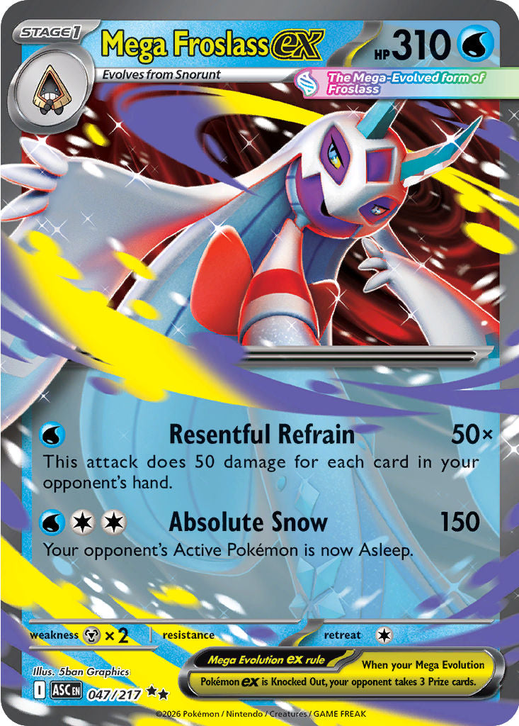 Mega Froslass ex - ( 047/217 ) - Double Rare - Pokemon ME Ascended Heroes