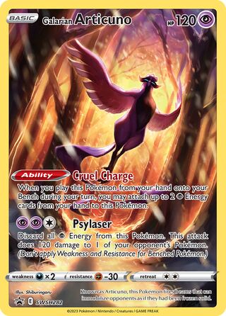 Galarian Articuno - Swsh282 - Sword And Shield Galar Legendary Bird Tin Promo