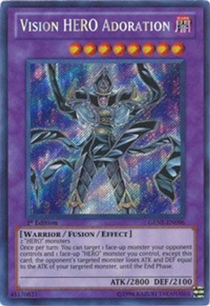 Vision HERO Adoration - (GENF-EN096) - Secret Rare  1st Edition
