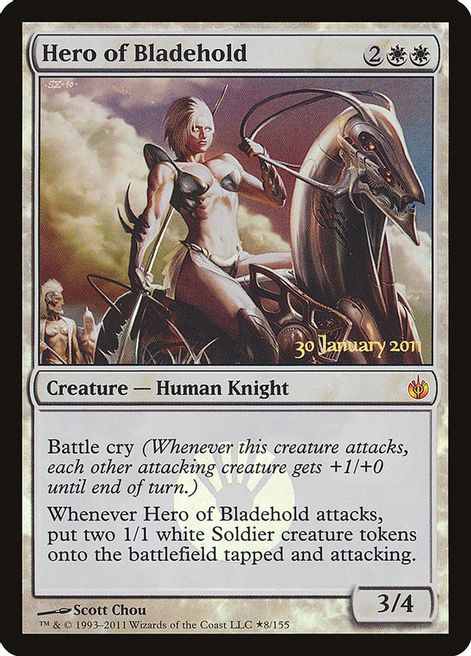 Foil Hero Of Bladehold - 8/155 - Mythic Pre-release Promo