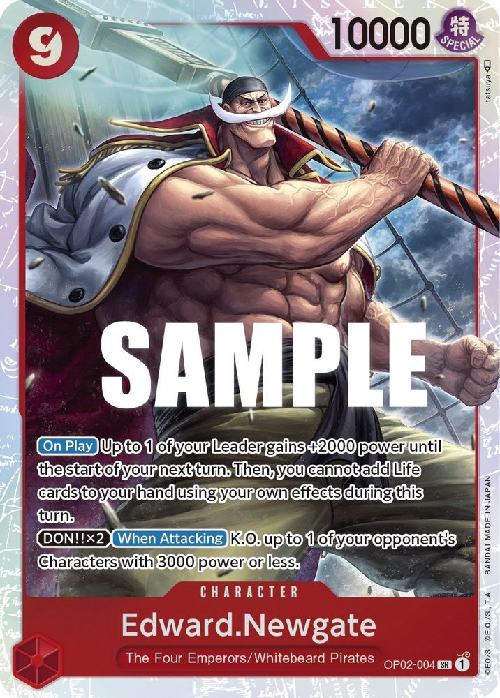 Edward.Newgate (004)  (OP02-004) Super Rare - One Piece Paramount War