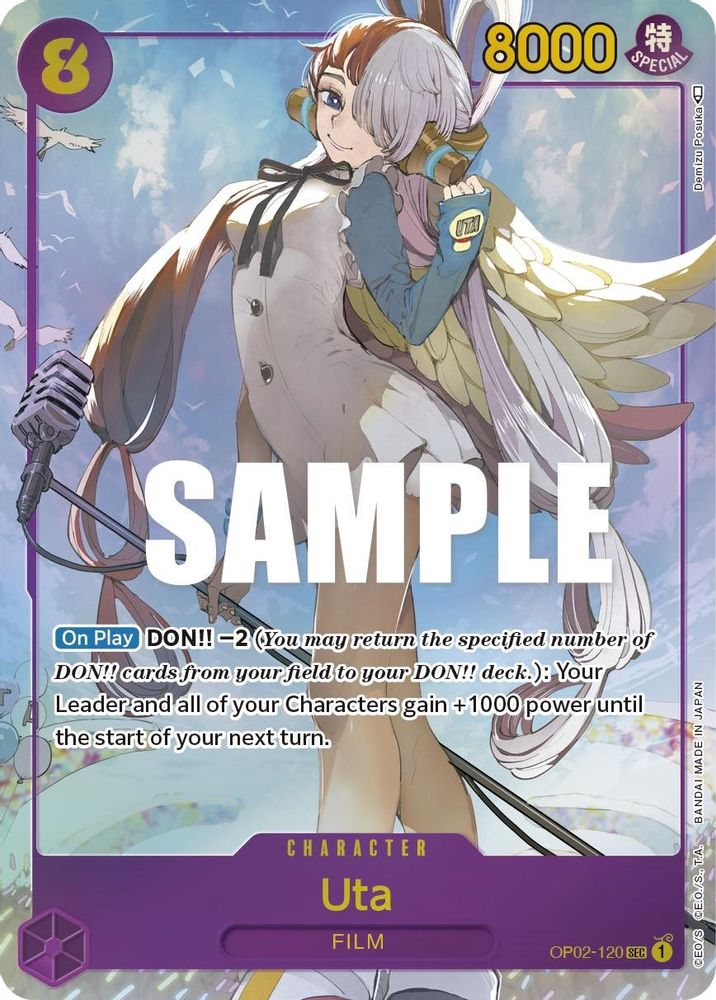 [ALTERNATE ART] Uta (Alternate Art)  (OP02-120) SEC★ - One Piece Paramount War