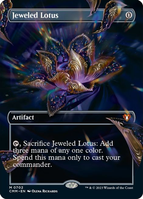 FOIL BORDERLESS Jeweled Lotus - 0702 - Mythic Commander Masters
