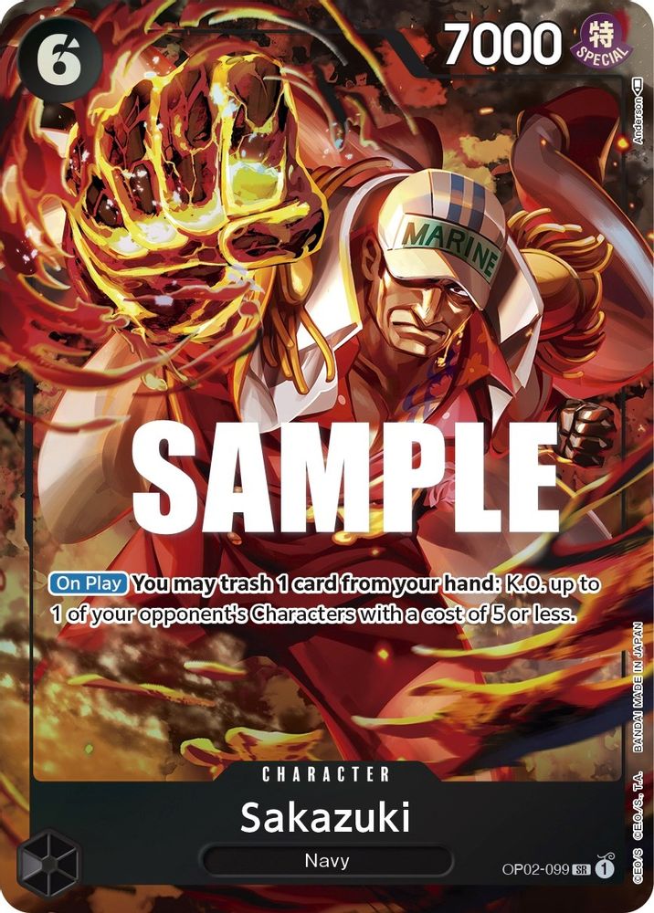 [ALTERNATE ART] Sakazuki (Alternate Art)  (OP02-099) SR★ - One Piece Paramount War
