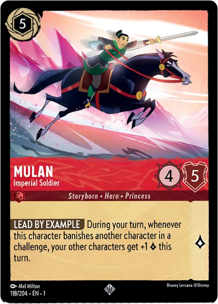 Mulan - Imperial Soldier - 118/204 - Super Rare - Lorcana The First Chapter