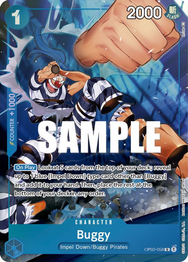 [ALTERNATE ART] Buggy (Alternate Art)  (OP02-058) R★ - One Piece Paramount War