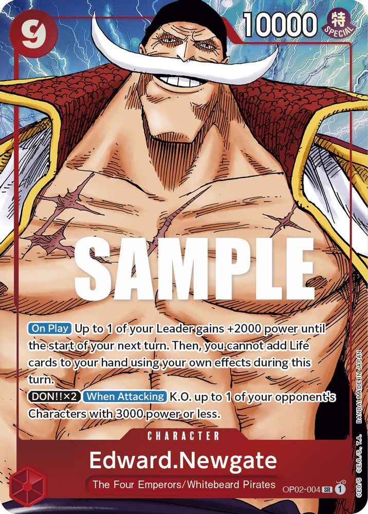 [ALTERNATE ART] Edward.Newgate (004) (Alternate Art)  (OP02-004) SR★ - One Piece Paramount War