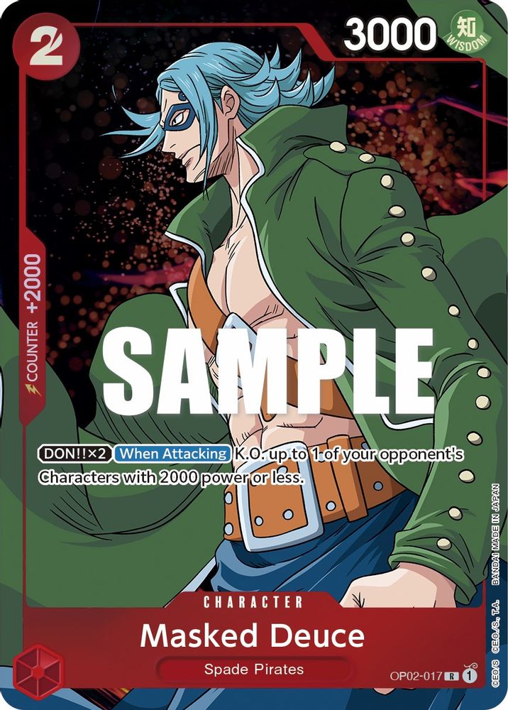 [ALTERNATE ART] Masked Deuce (Alternate Art)  (OP02-017) R★ - One Piece Paramount War