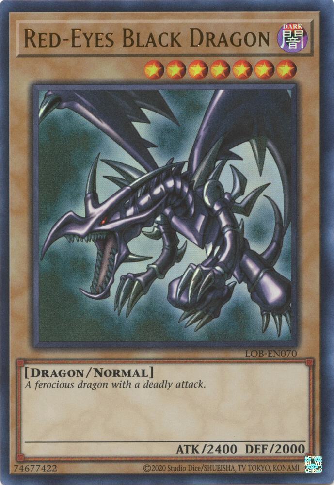 Red-Eyes Black Dragon - LOB-EN070 - Ultra Rare 25th Anniversay Edition (2020 Copyright)