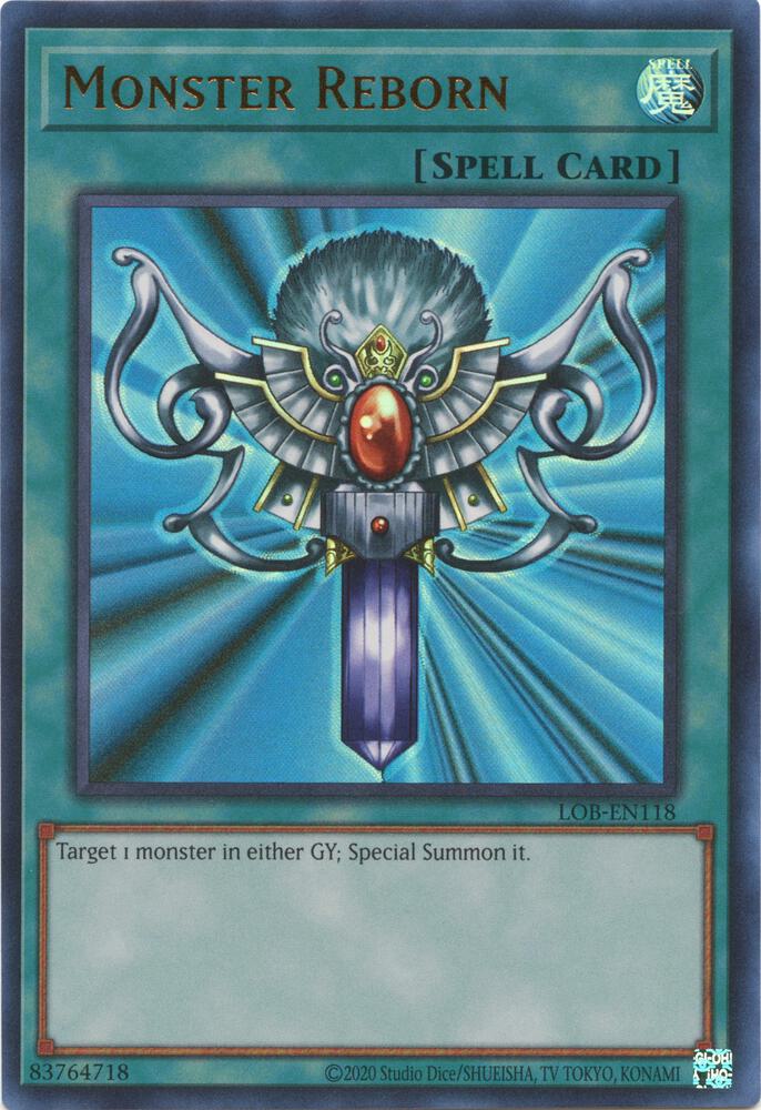 Monster Reborn - LOB-118 - Ultra Rare 25th Anniversay Edition