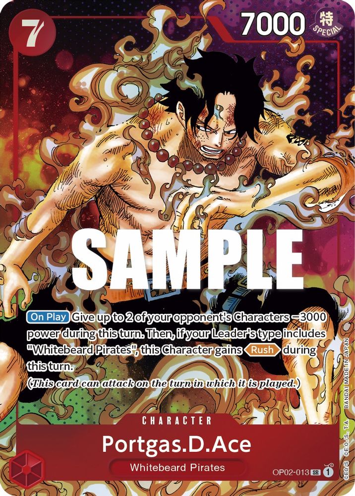 [ALTERNATE ART] Portgas.D.Ace (Parallel)  (OP02-013) SR★ - One Piece Paramount War