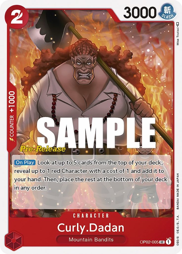 Curly.dadan - OP02-005 - Uncommon - Pre-release Promo