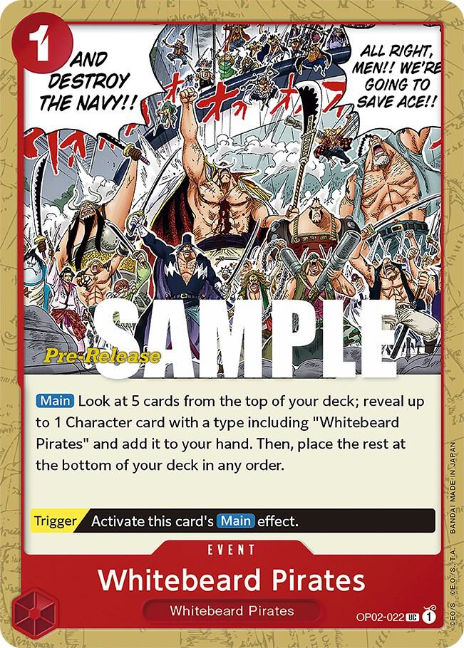 Whitebeard Pirates - OP02-022 - Pre-Release Stamp Promo