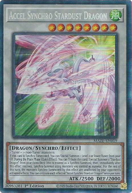 [Collectors Rare] Accel Synchro Stardust Dragon - Maze-en019 - 1st Edition