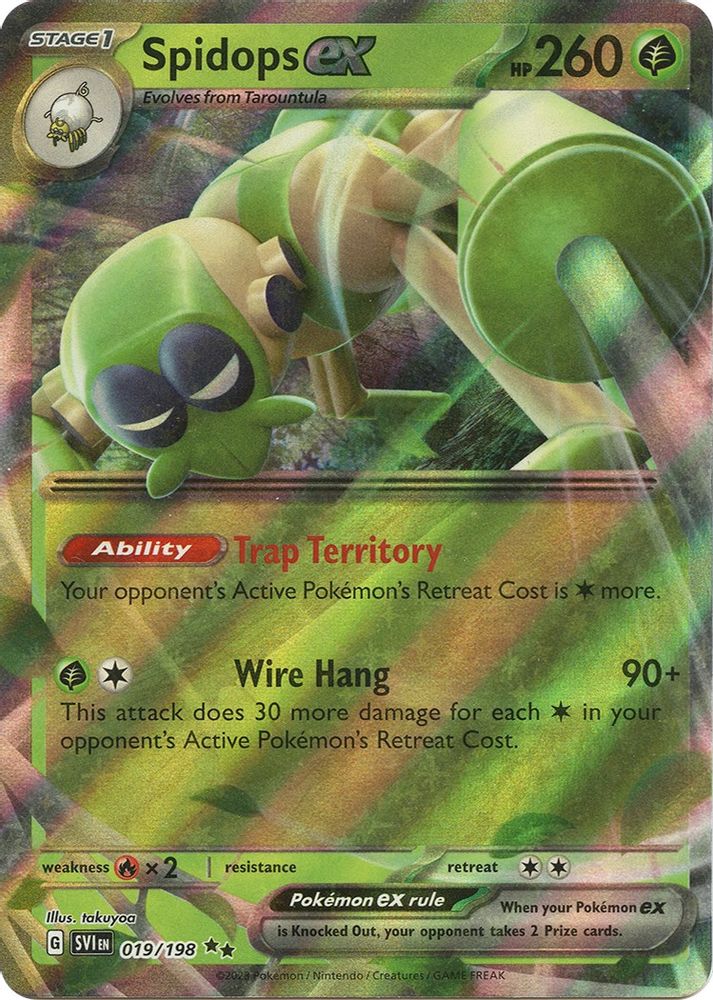 Spidops ex - [  019/198 ] - Double Rare - Pokemon SV01 Scarlet & Violet Base Set
