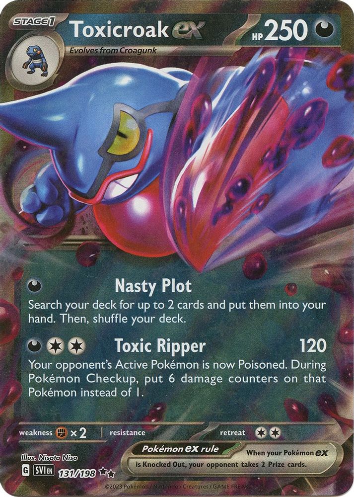 Toxicroak ex - [  131/198 ] - Double Rare - Pokemon SV01 Scarlet & Violet Base Set