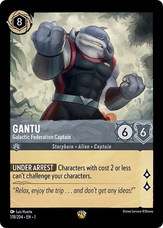 COLD FOIL Gantu - Galactic Federation Captain - 178/204 - Legendary - Lorcana The First Chapter